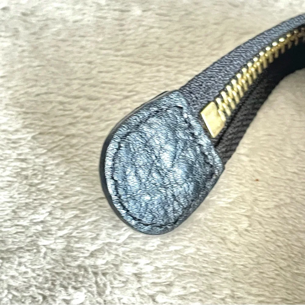 MCM Cognac Visetos Pouch Clutch Logo Zip Medium - Picture 5 of 10